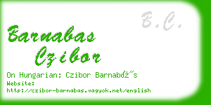 barnabas czibor business card